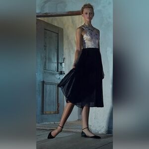 Anthropologie Nomad By Morgan Carper Art Deco Pleated Midi, VGUC, Size 6